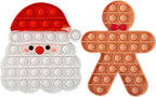 Christmas Pop Bubble Fidget Sensory Toys, Santa Claus Squeeze Sensory Toys, Christmas Novelty Gifts for Kids, Stress Relief and Anti-Anxiety Tools for Kids and Adults