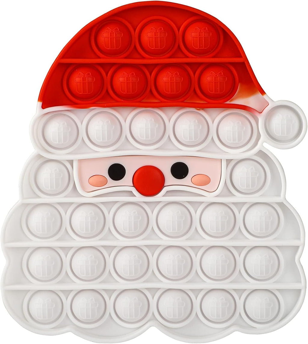 Christmas Pop Bubble Fidget Sensory Toys, Santa Claus Squeeze Sensory Toys, Christmas Novelty Gifts for Kids, Stress Relief and Anti-Anxiety Tools for Kids and Adults