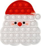 Christmas Pop Bubble Fidget Sensory Toys, Santa Claus Squeeze Sensory Toys, Christmas Novelty Gifts for Kids, Stress Relief and Anti-Anxiety Tools for Kids and Adults