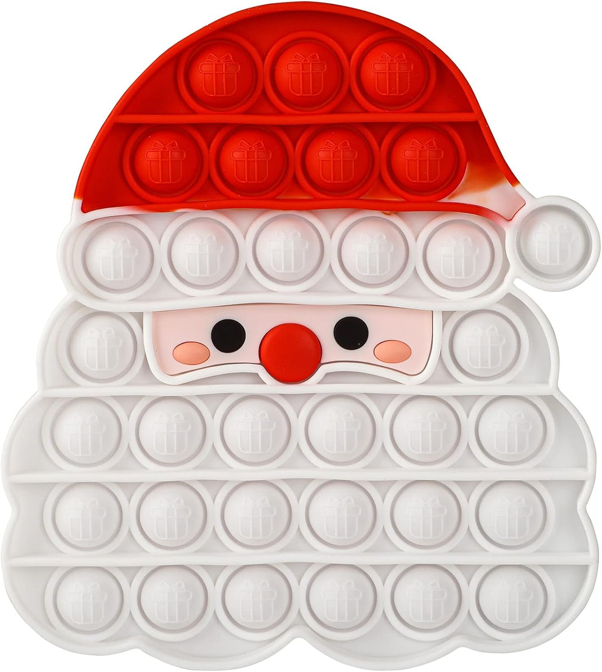 Christmas Pop Bubble Fidget Sensory Toys, Santa Claus Squeeze Sensory Toys, Christmas Novelty Gifts for Kids, Stress Relief and Anti-Anxiety Tools for Kids and Adults