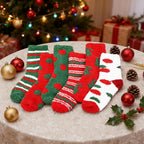 6 Pairs Christmas Fuzzy Socks Cozy Fluffy Winter Warm Slipper Socks for Womens Gifts Valentine's Day Gifts