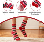 6 Pairs Christmas Fuzzy Socks Cozy Fluffy Winter Warm Slipper Socks for Womens Gifts Valentine's Day Gifts