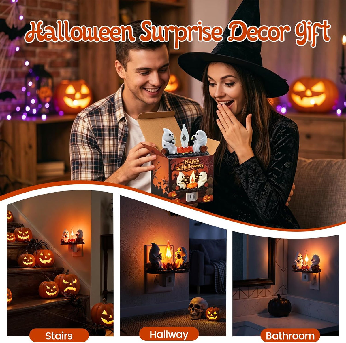 Halloween Ghost Campfire Night Light