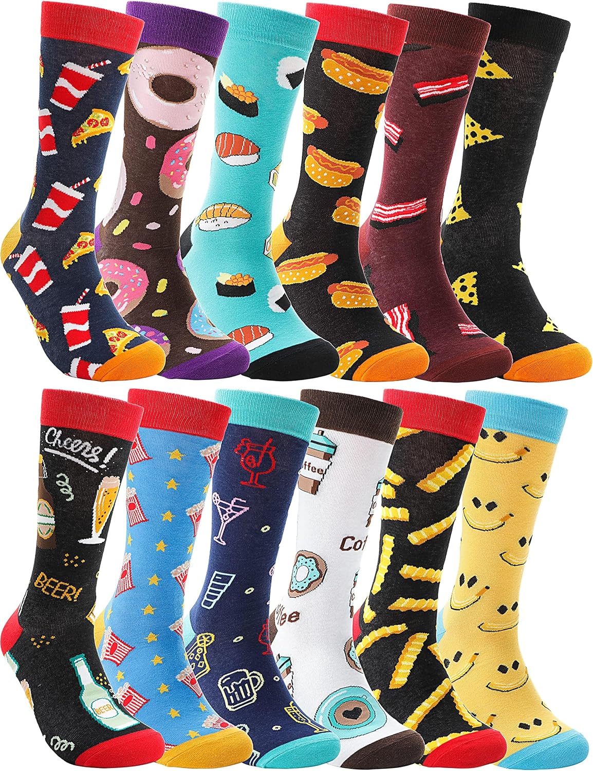 MOGGEI Funny Socks for Men Women Fun Cozy Crazy Novelty Fashion Breathable Printed Cotton Boot Socks