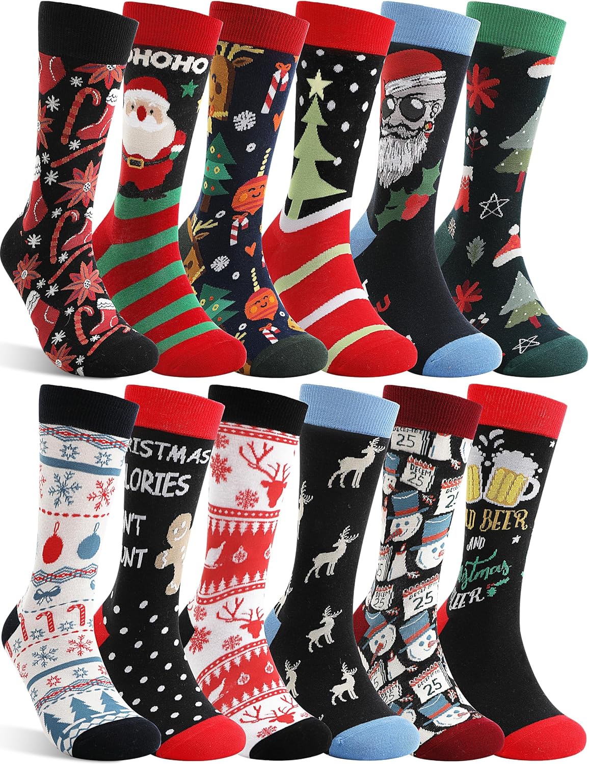 MOGGEI Funny Socks for Men Women Fun Cozy Crazy Novelty Fashion Breathable Printed Cotton Boot Socks